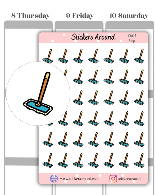 Mop Icon Planner Sticker 