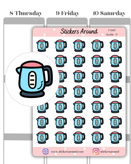 Kettle Icon Planner Sticker 