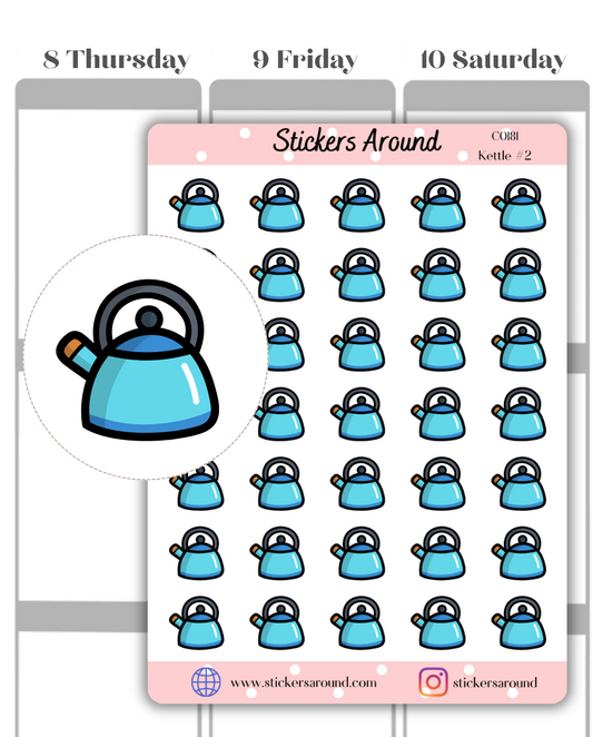 Kettle Icon Planner Sticker