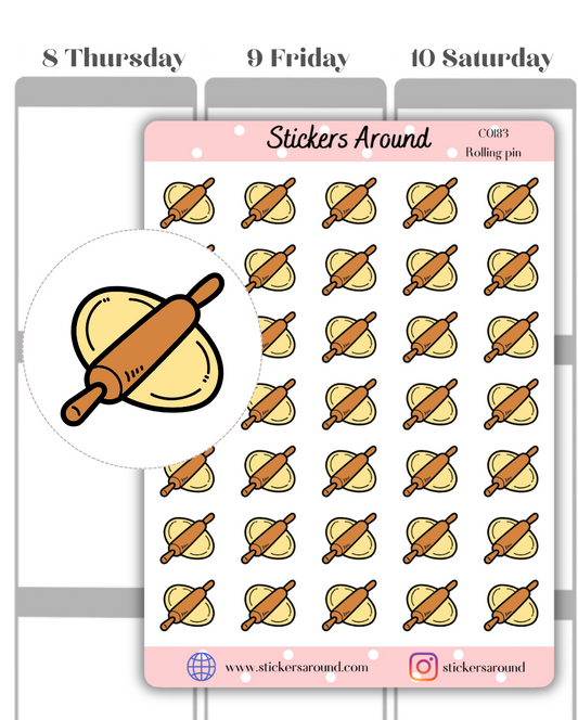 Rolling Pin Icon Planner Sticker