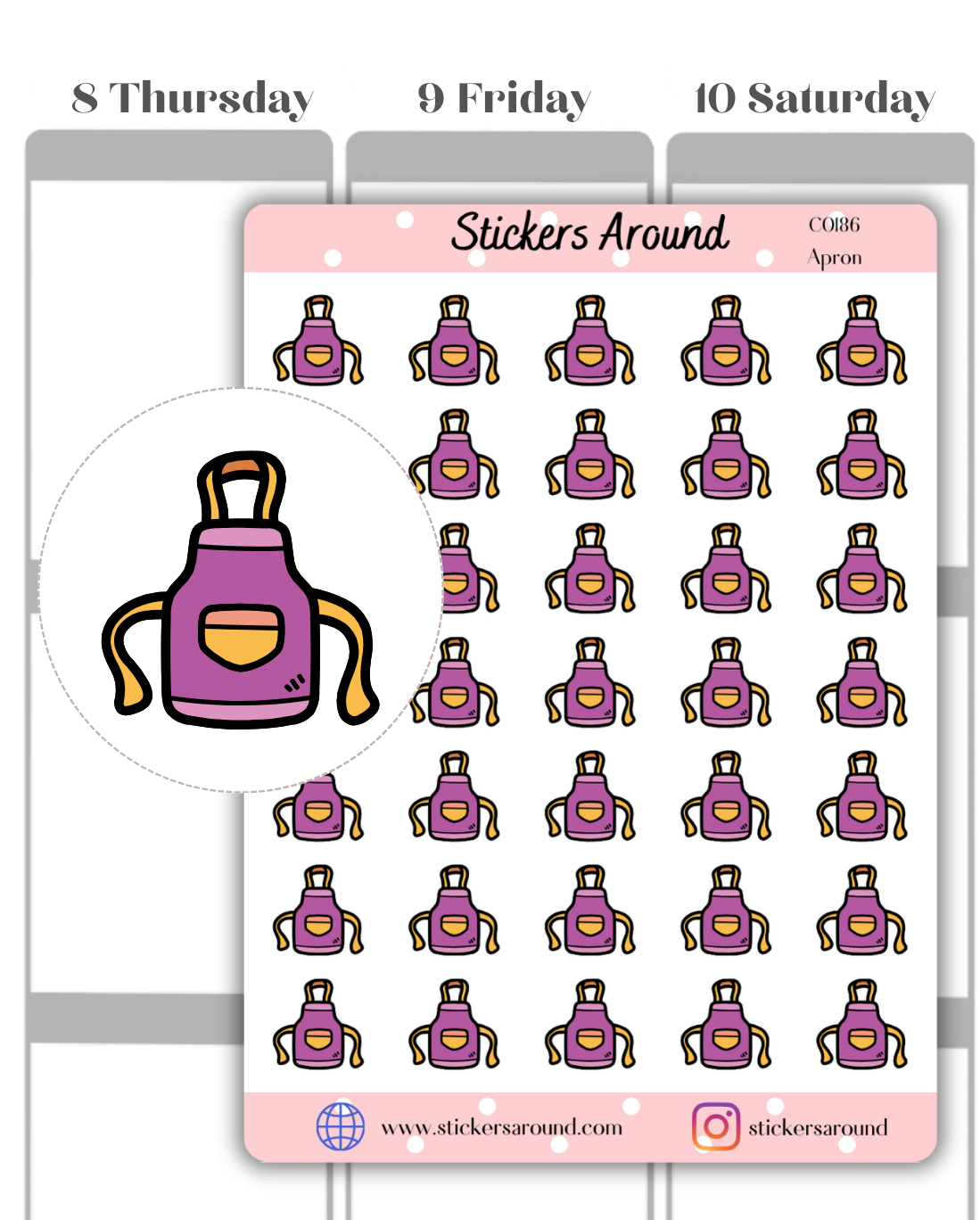 Apron Icon Planner Sticker