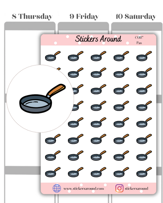 Frying Pan Icon Planner Sticker