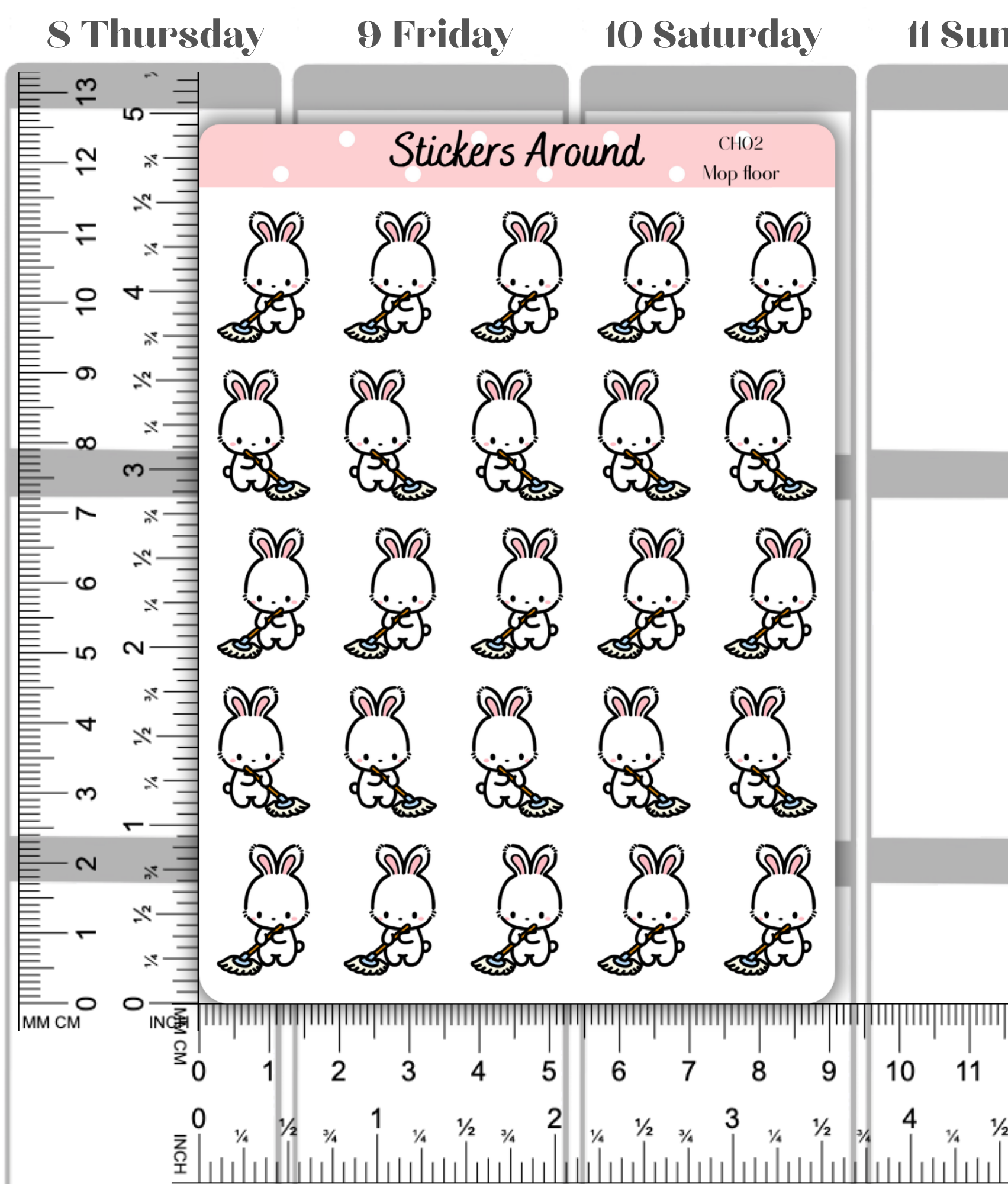 Mop Floor Planner Sticker