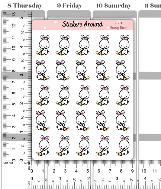 Broom & Sweeping Floor Planner Stickers