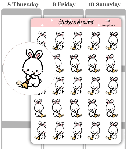 Broom & Sweeping Floor Planner Stickers
