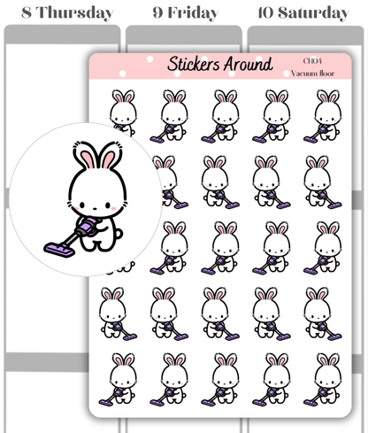Vacuum floor Planner Stickers