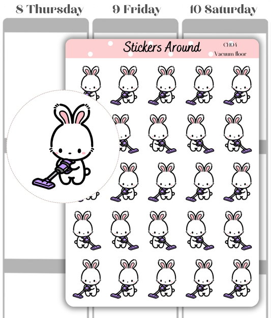 Vacuum floor Planner Stickers
