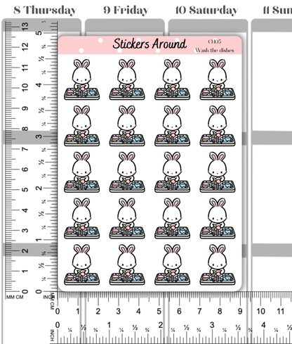 Washing Dishes Planner Stickers