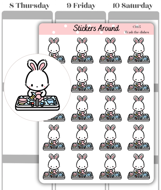 Washing Dishes Planner Stickers
