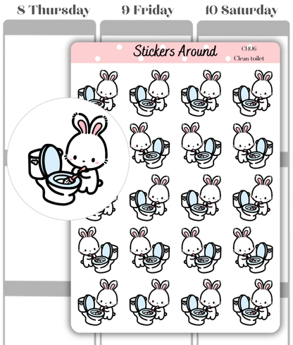 Toilet Cleaning Planner Stickers