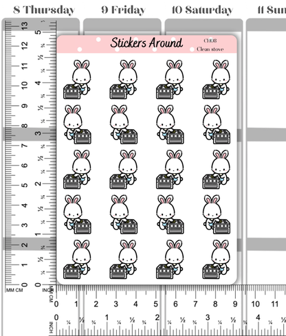 Stove Top Cleaning Planner Stickers