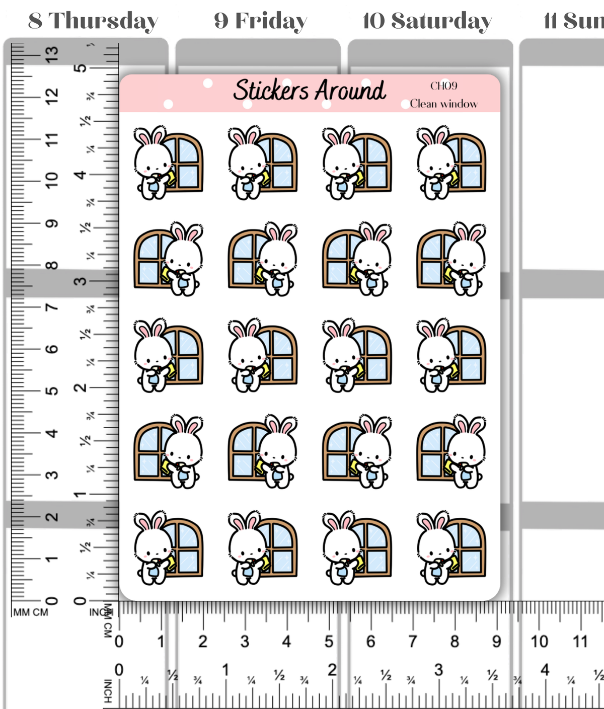 Window Cleaning Planner Stickers