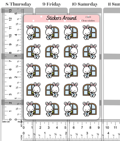 Window Cleaning Planner Stickers