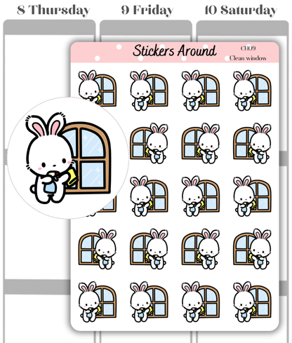 Window Cleaning Planner Stickers