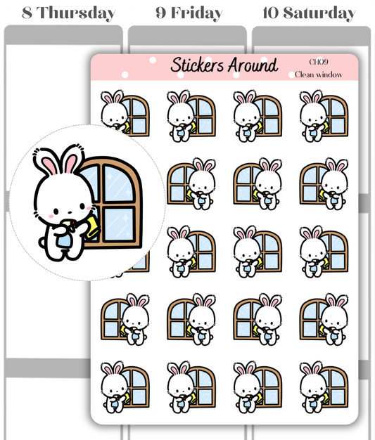 Window Cleaning Planner Stickers