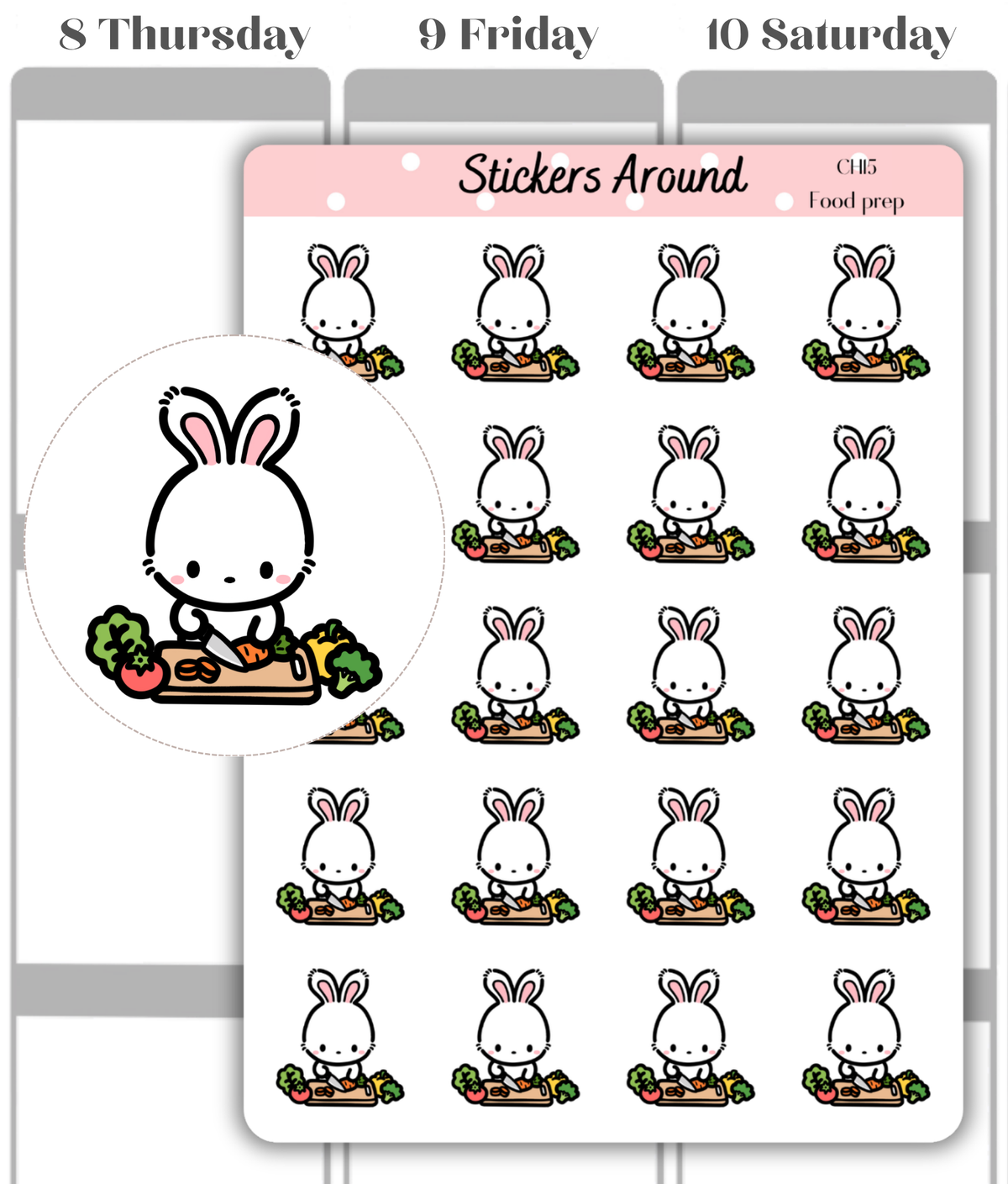 Food Prep Planner Stickers