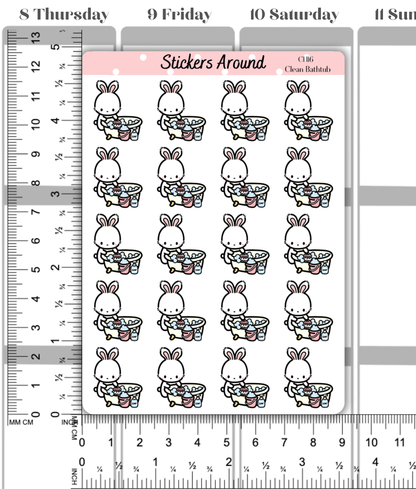 Clean Bathtub Planner Sticker
