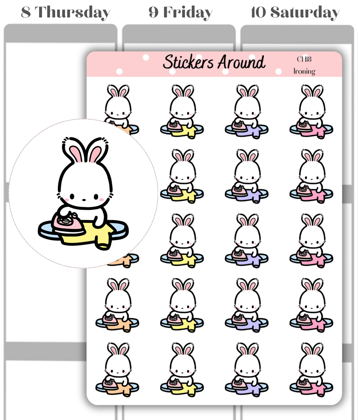 Ironing Planner Sticker