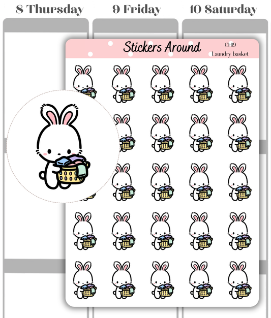 Laundry Basket Planner Sticker