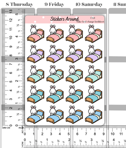 Change Bedsheet Planner Stickers | Make Bed Planner Stickers