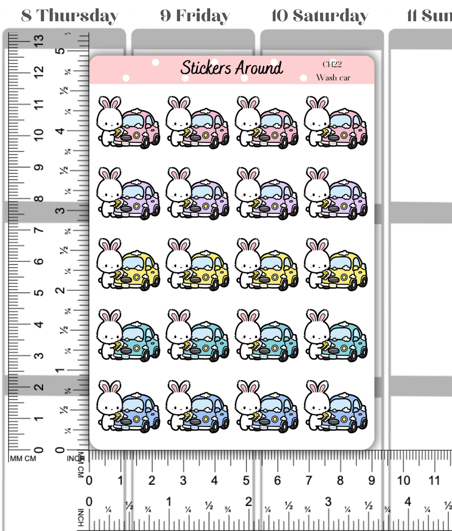 Car Wash Planner Stickers