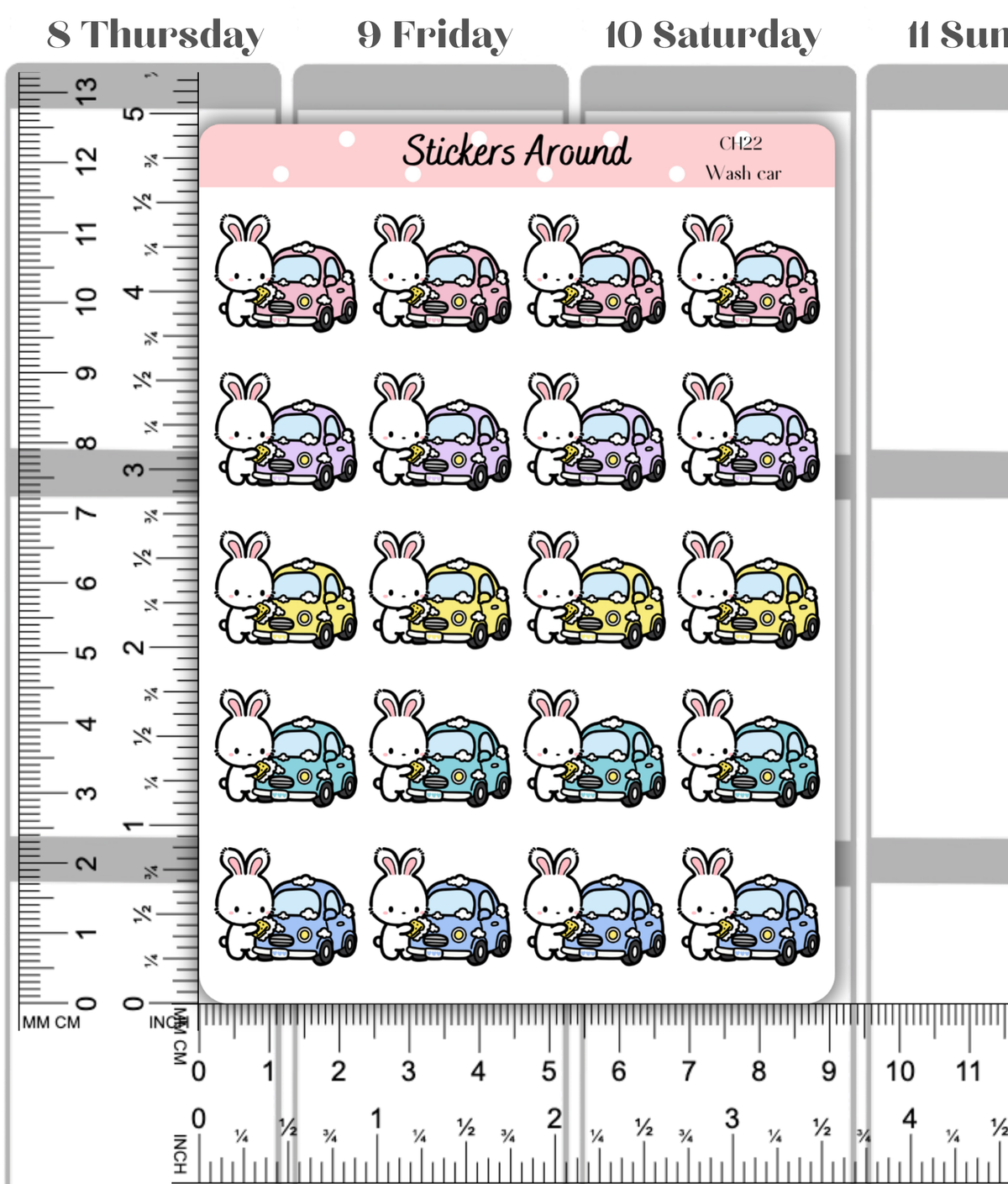 Car Wash Planner Stickers
