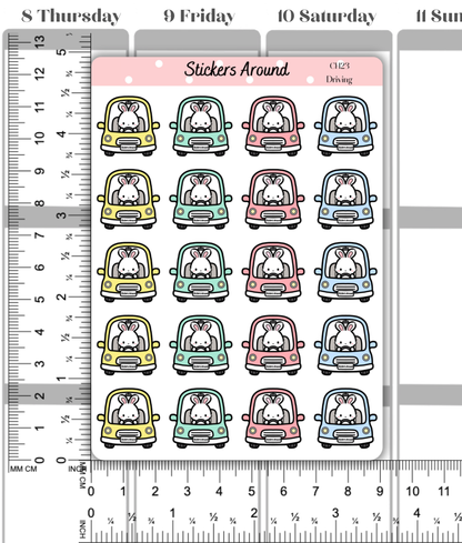 Car Driving Planner Sticker | Road trip Stickers