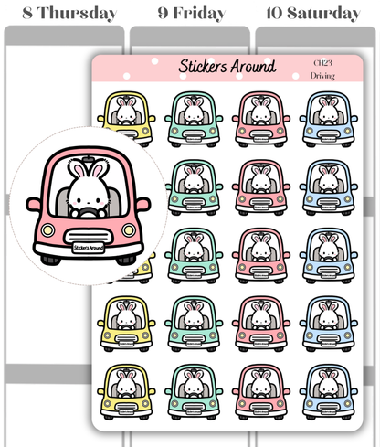Car Driving Planner Sticker | Road trip Stickers