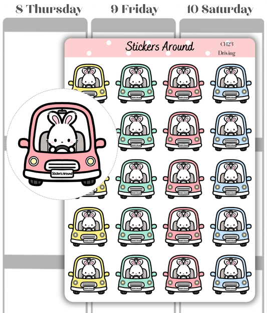 Car Driving Planner Sticker | Road trip Stickers