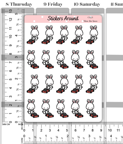 Lawn Mowing Planner Sticker
