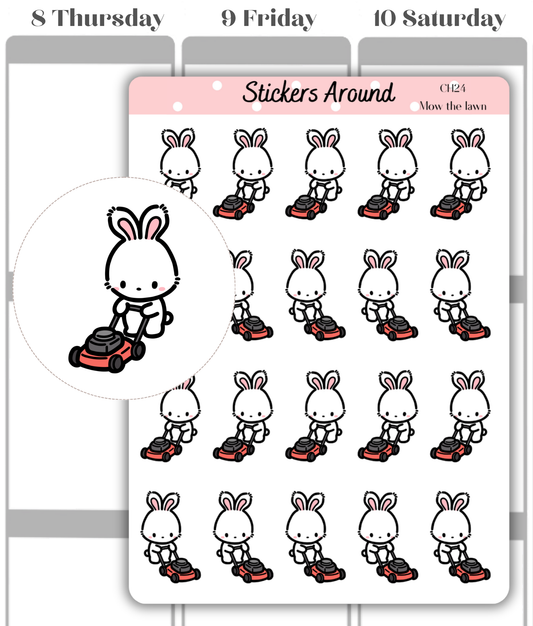 Lawn Mowing Planner Sticker