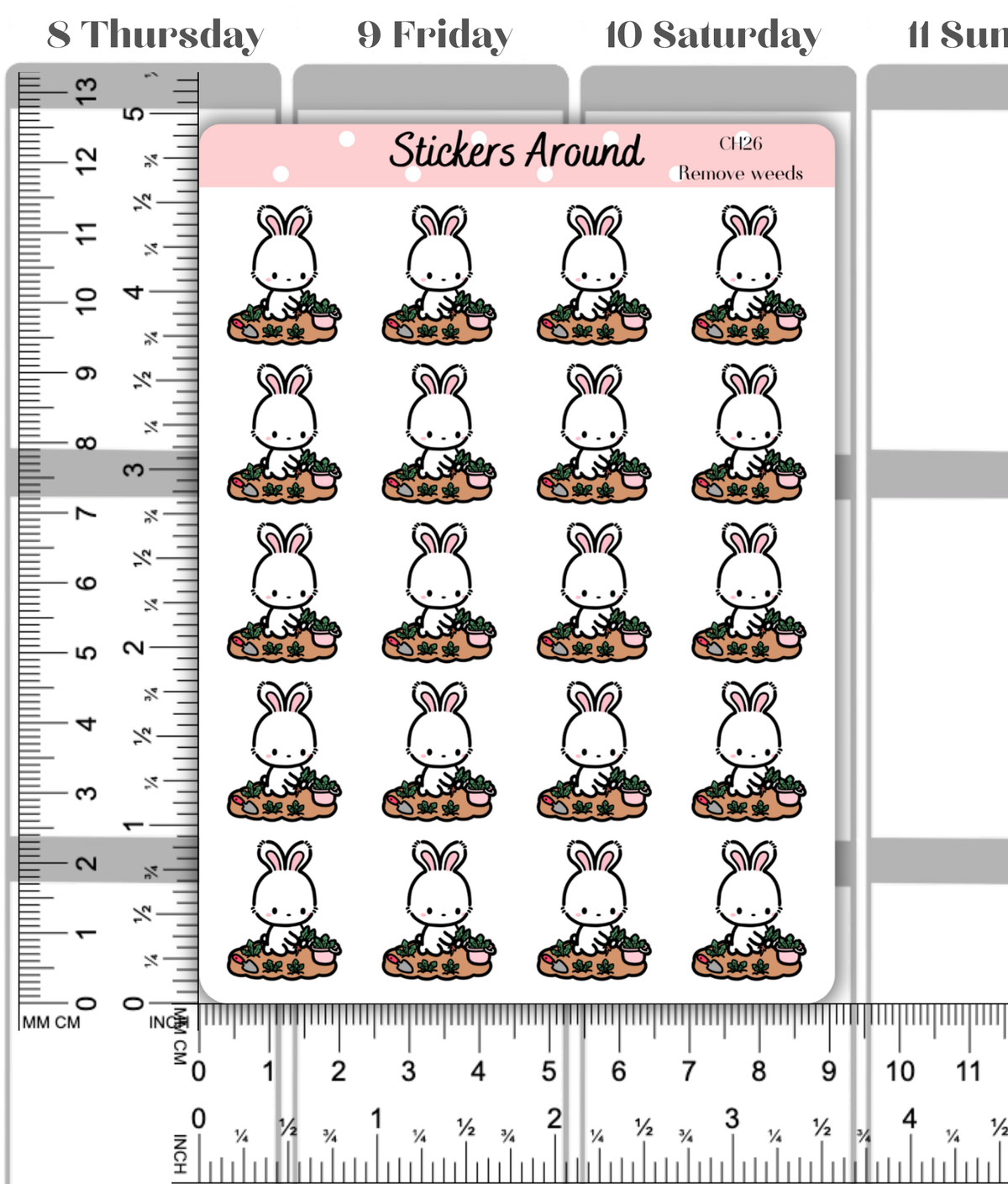 Weeding Planner Sticker