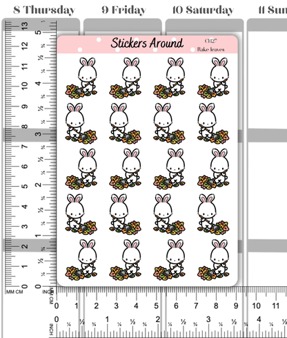 Raking Leaves Planner Stickers