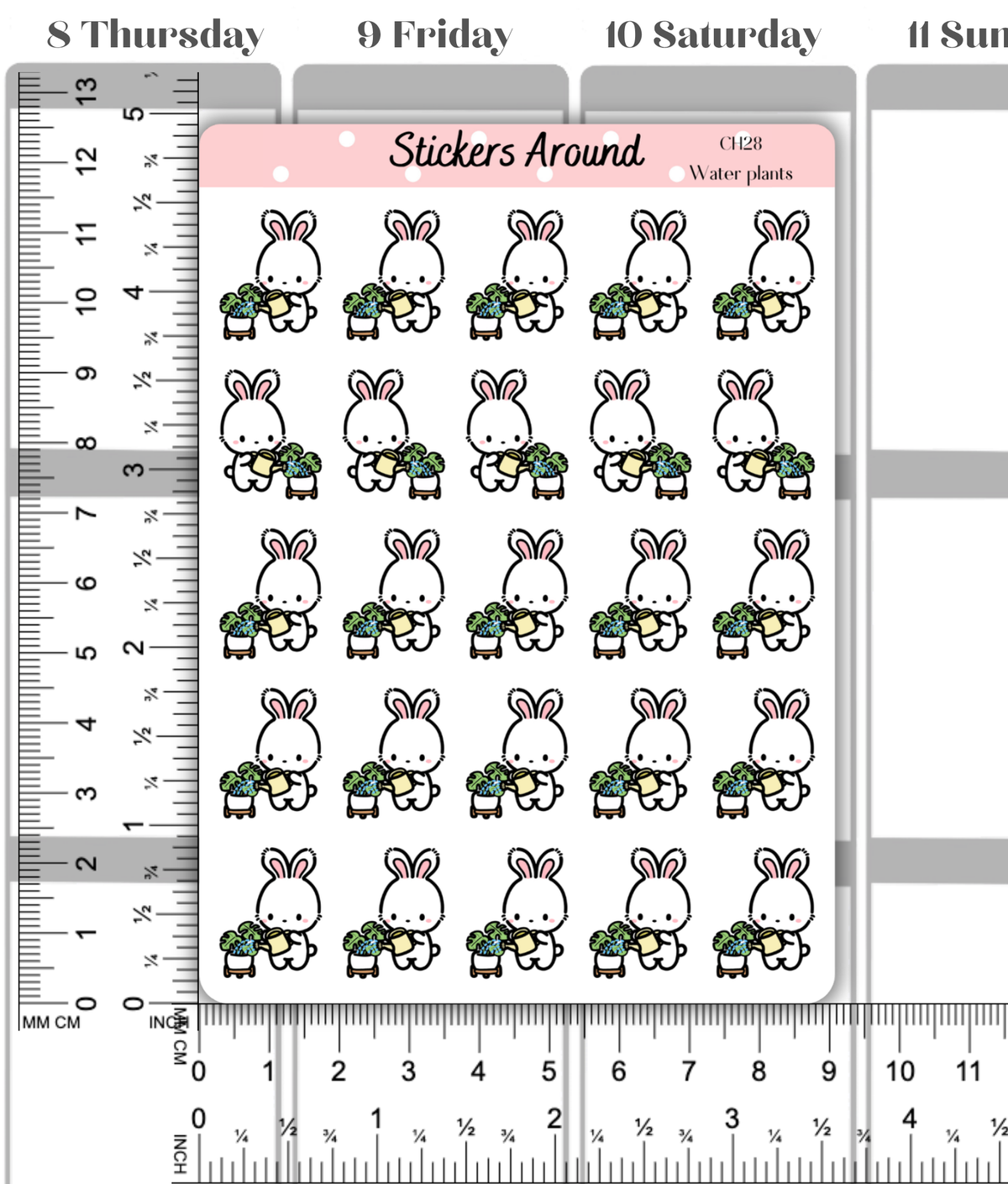 Water Plants Planner Sticker