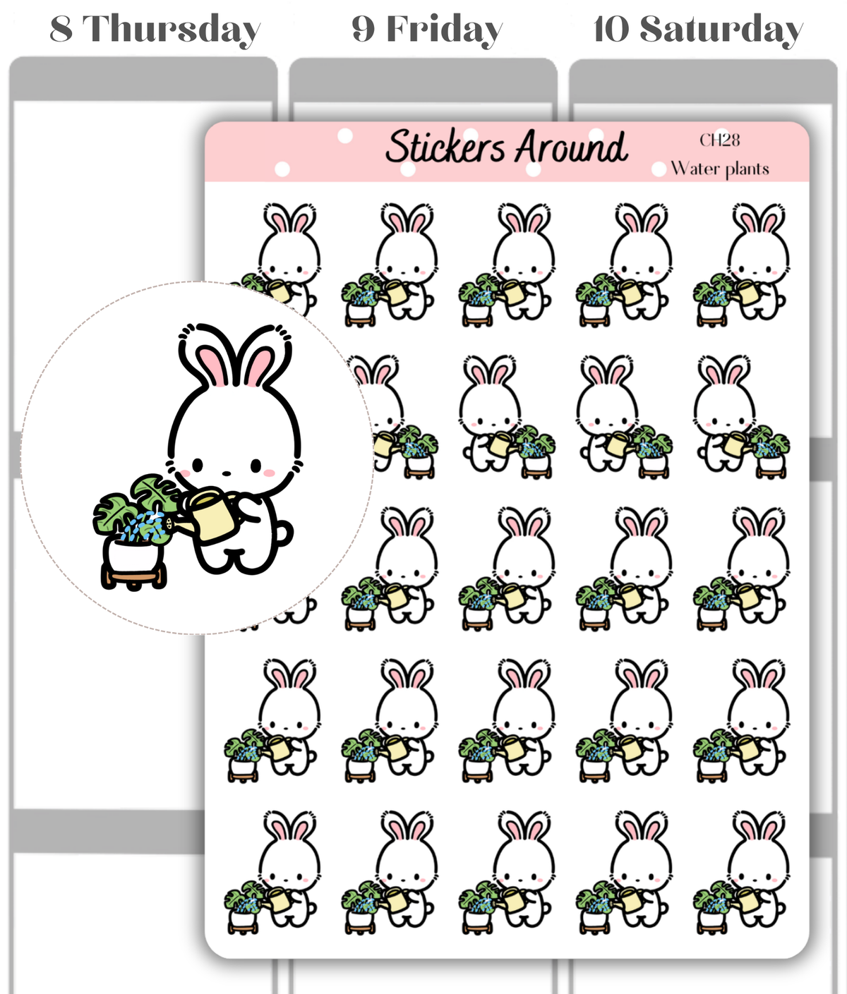 Water Plants Planner Sticker