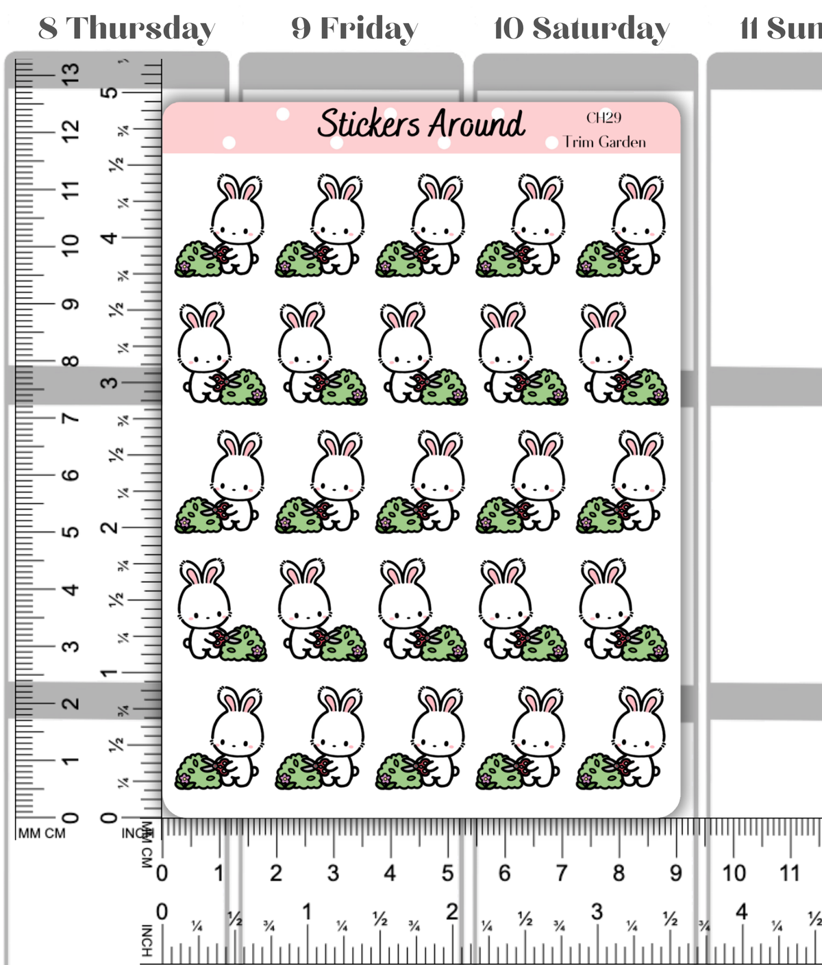 Garden Trimming Planner Stickers