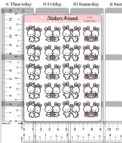 Couple Time Planner Stickers for Date Nights and Romantic Moments