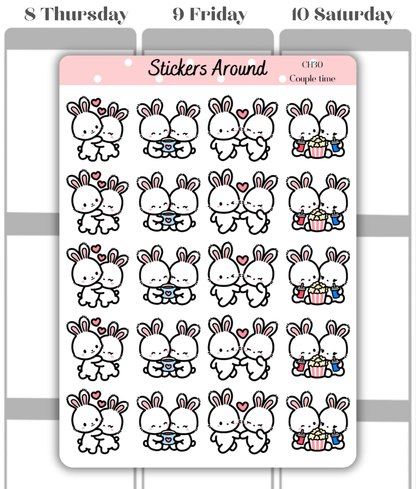 Couple Time Planner Stickers for Date Nights and Romantic Moments