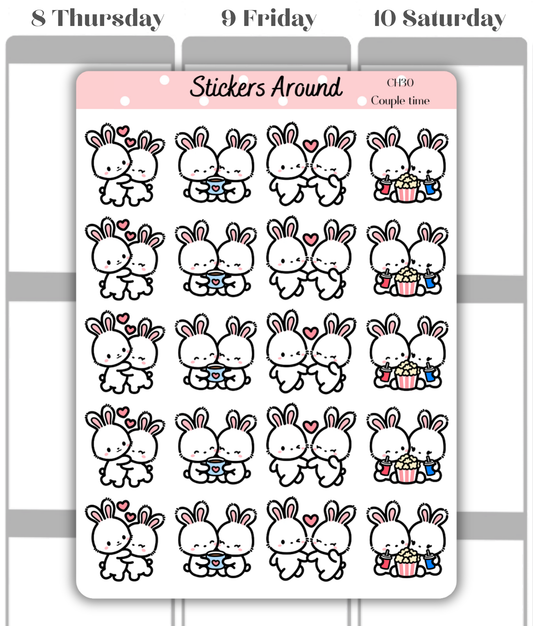 Couple Time Planner Stickers for Date Nights and Romantic Moments