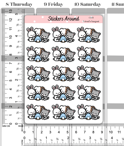 Friendship Planner Stickers | Hangout Stickers