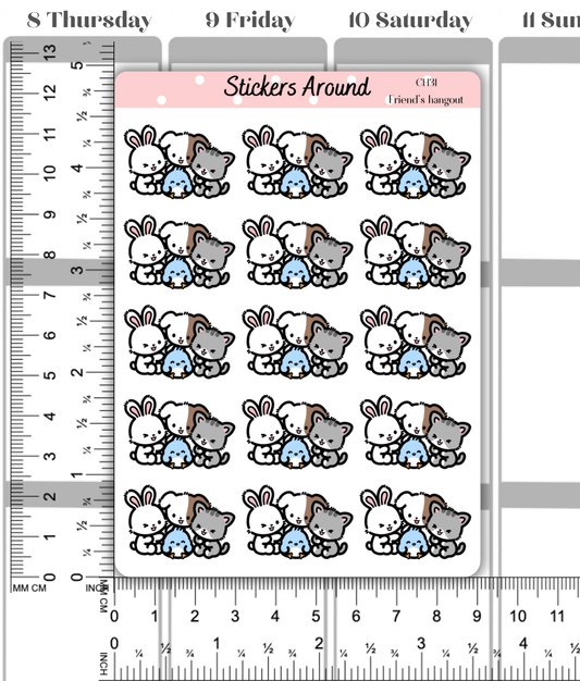 Friendship Planner Stickers | Hangout Stickers
