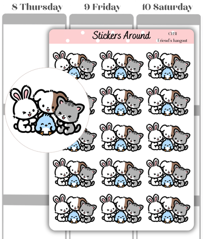 Friendship Planner Stickers | Hangout Stickers
