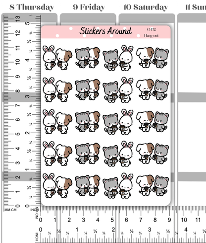 Friends Catch Up Planner Stickers