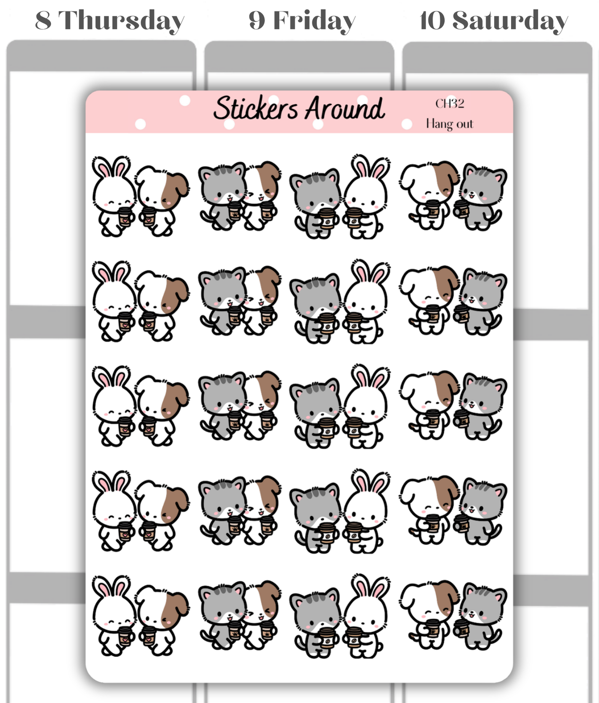 Friends Catch Up Planner Stickers