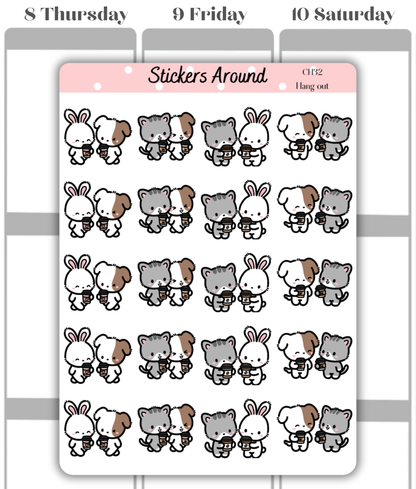 Friends Catch Up Planner Stickers