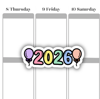 2026 die cut sticker