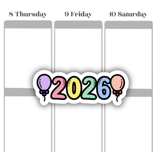 2026 die cut sticker