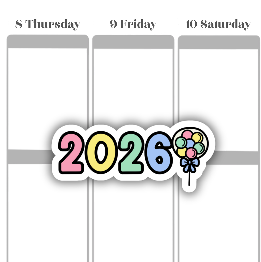 2026 die cut sticker