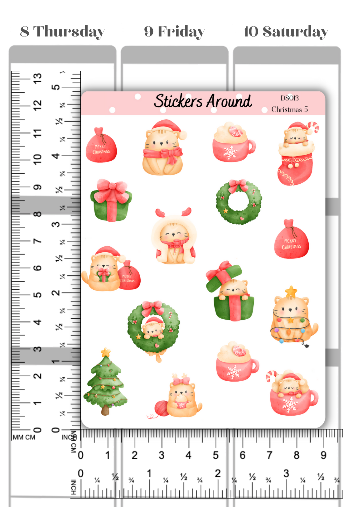 christmas decoration planner sticker