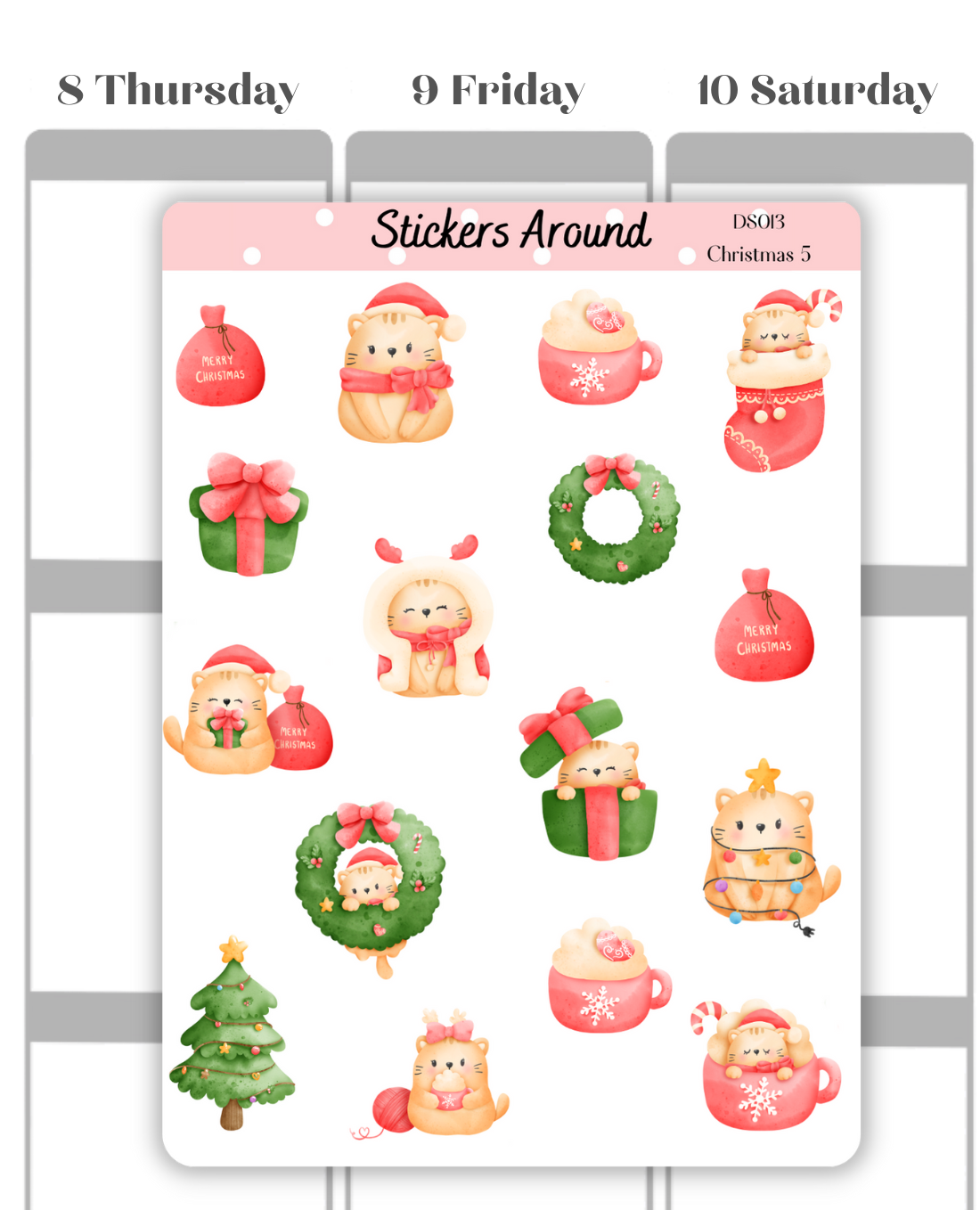 christmas decoration planner sticker